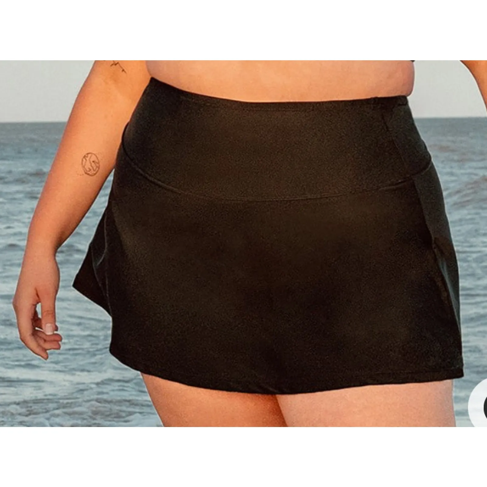 Brand New Shapermint Women's 3XL Black High Waisted Swim Skirt Full Swimwear Size 4X - Image 2