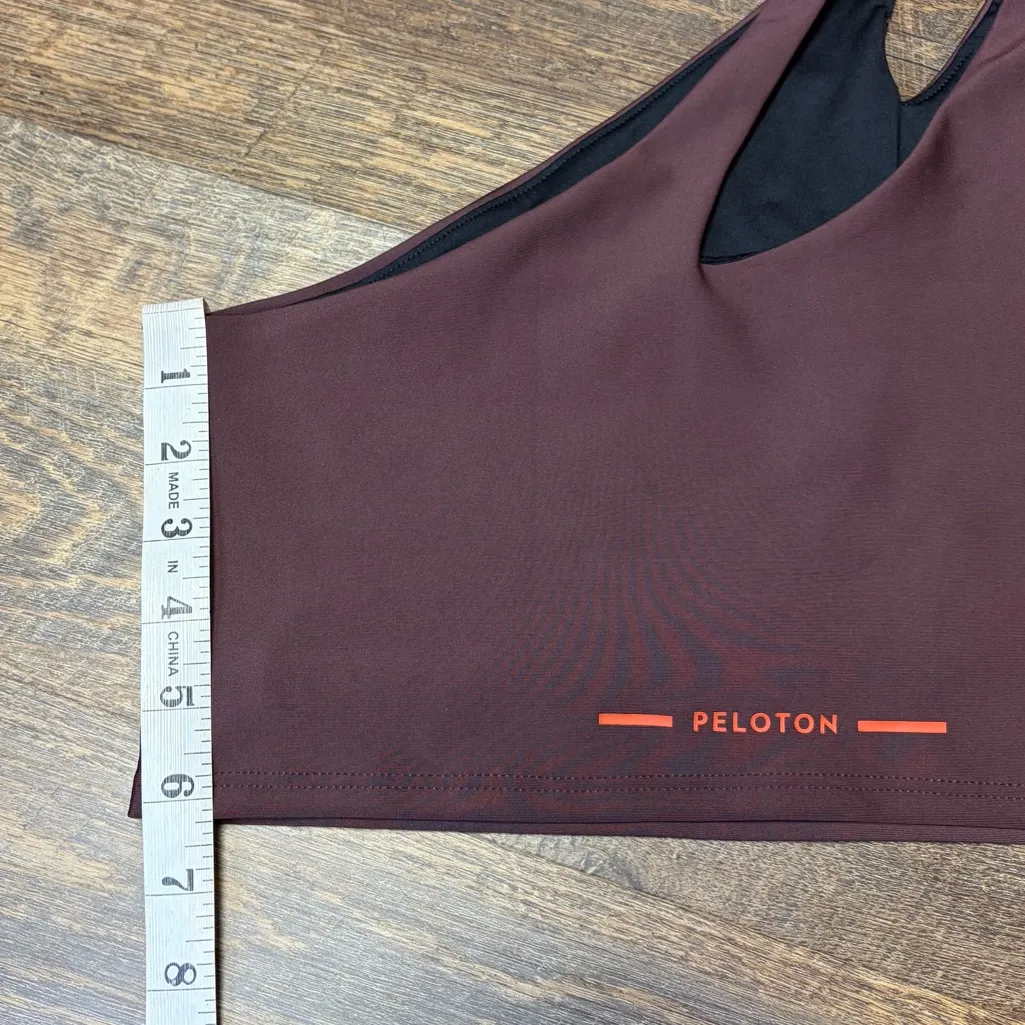 Peloton Sports Bra Show Up Side To Side Brown Womens Medium Gym Yoga Workout - Image 4