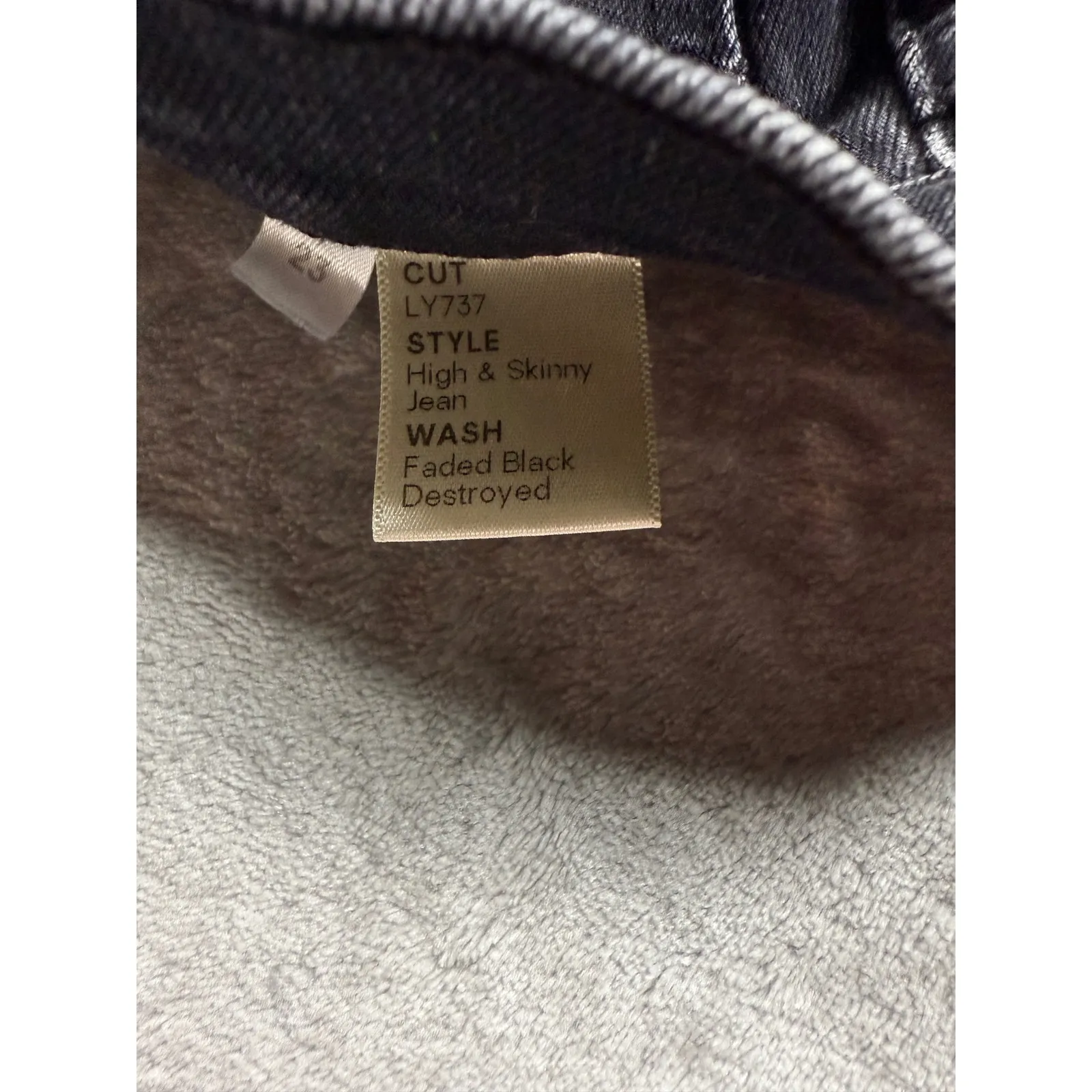 Reformation Jeans High & Skinny Faded Black Destroyed Size‎ 23 - Image 7