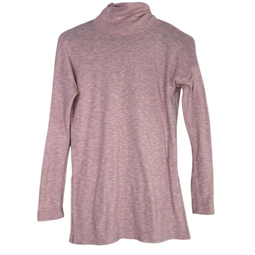 J. Crew Vintage Fleece Turtleneck Tunic Long Sleeve Top Cozy Pullover XS Pink - Image 11