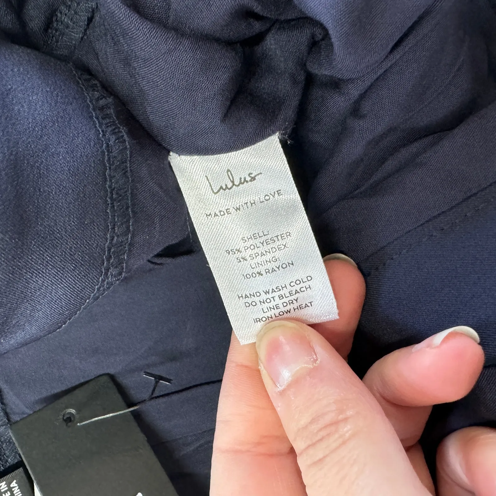 Lulus Pants Womens Large Blue Straight Leg Belted High‎ Rise Trousers - Image 4