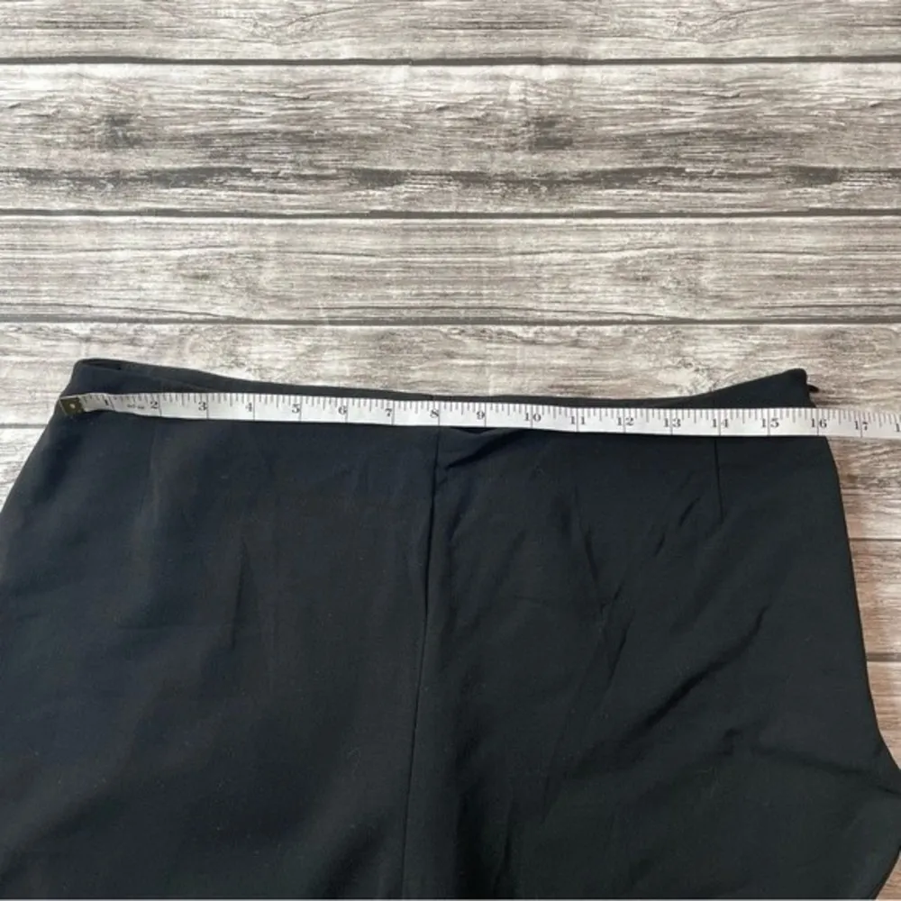 AKRIS Women Classic Black Wool Blend Dress Pants Slacks 12 Creased Hidden Zipper - Image 9