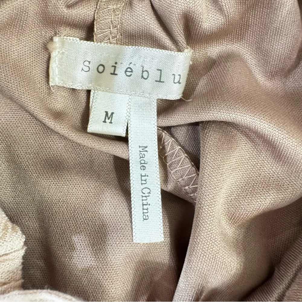 Soiéblu Beige & Taupe Sleeveless Boho Hippie Maxi Dress Embroidered High Waist - Image 10