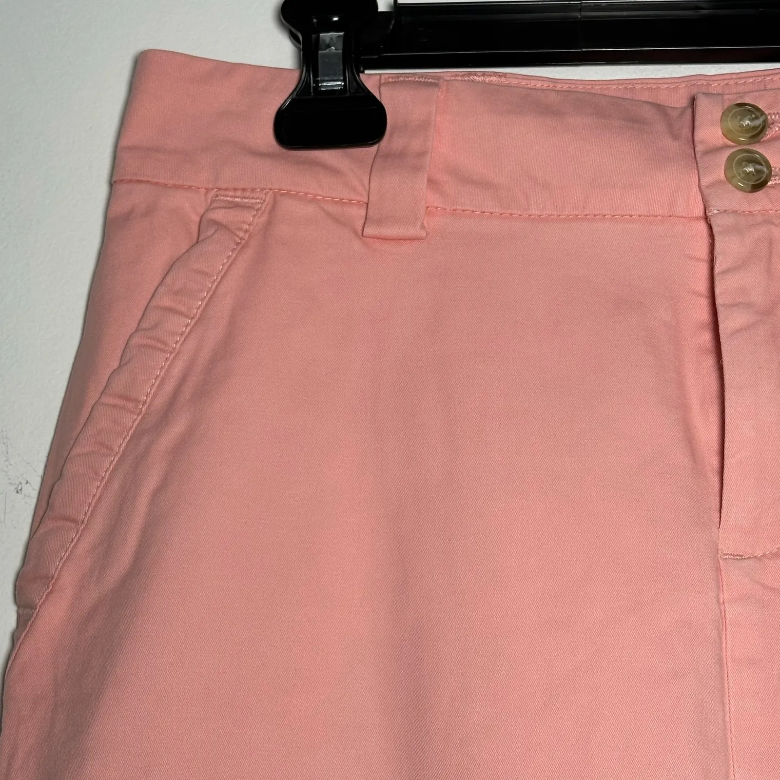 Tommy Hilfiger Pink Cotton Blend A-Line Skirt Size 6 Knee Length Utility Pockets - Image 11