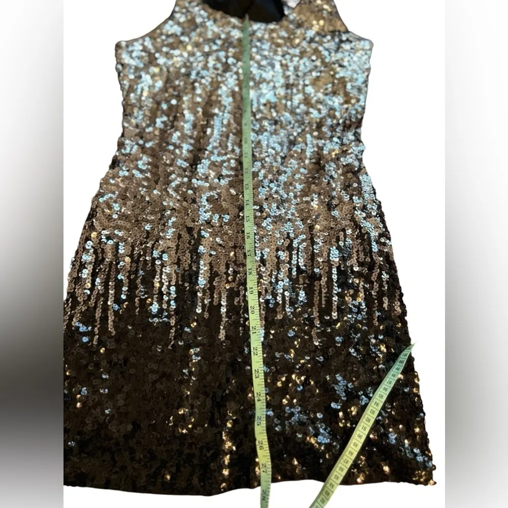 Maner Women's L Sparkly Sequin Ombré Halter Party Dress Multicolor Black Size L - Image 7