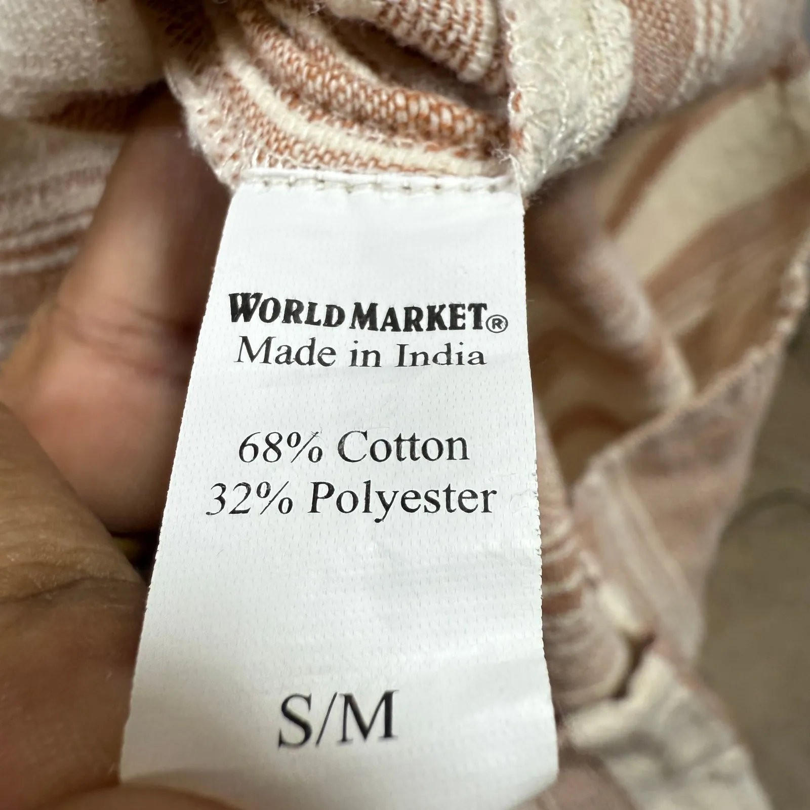 World Market Medium Misha Ivory & Terracotta Stripe Jumpsuit Beach Maxi Wide Leg White - Image 14