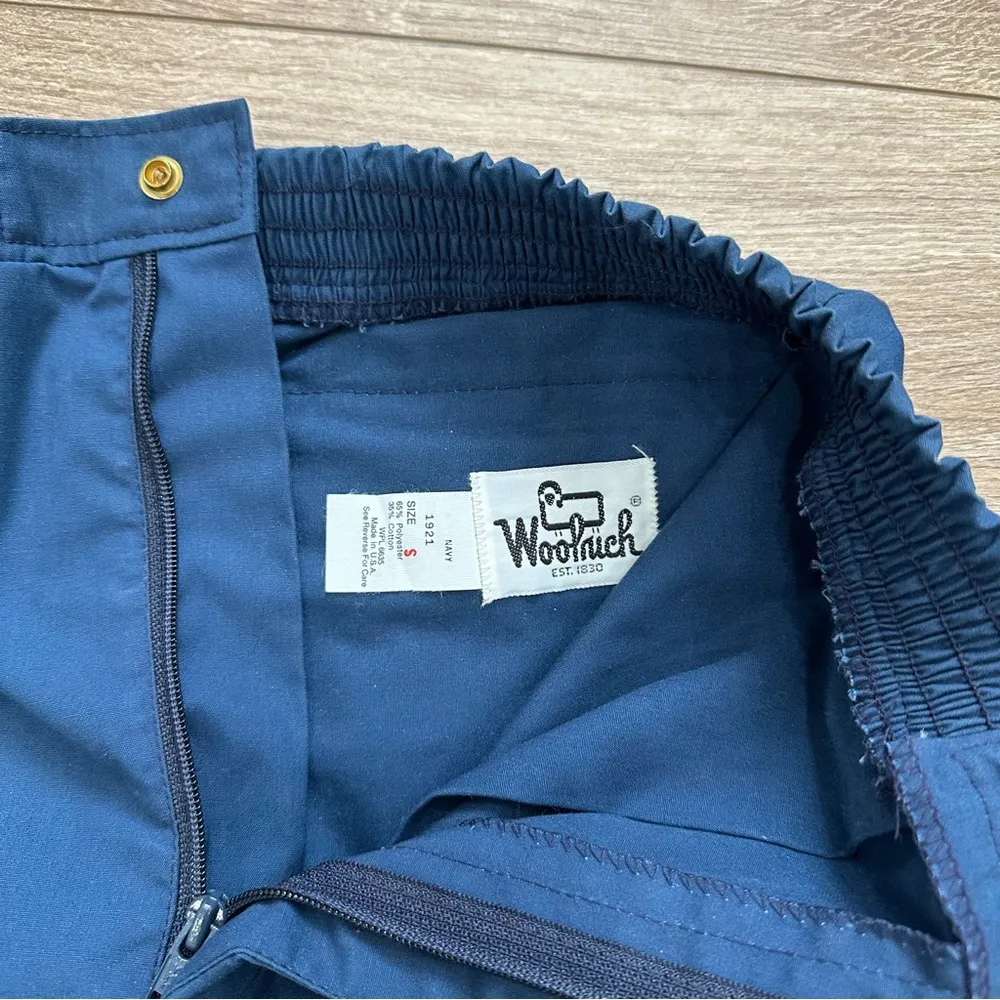 Vintage WOOLRICH Made in USA Knickers Hiking polyester blend Women's Small Navy - Image 8
