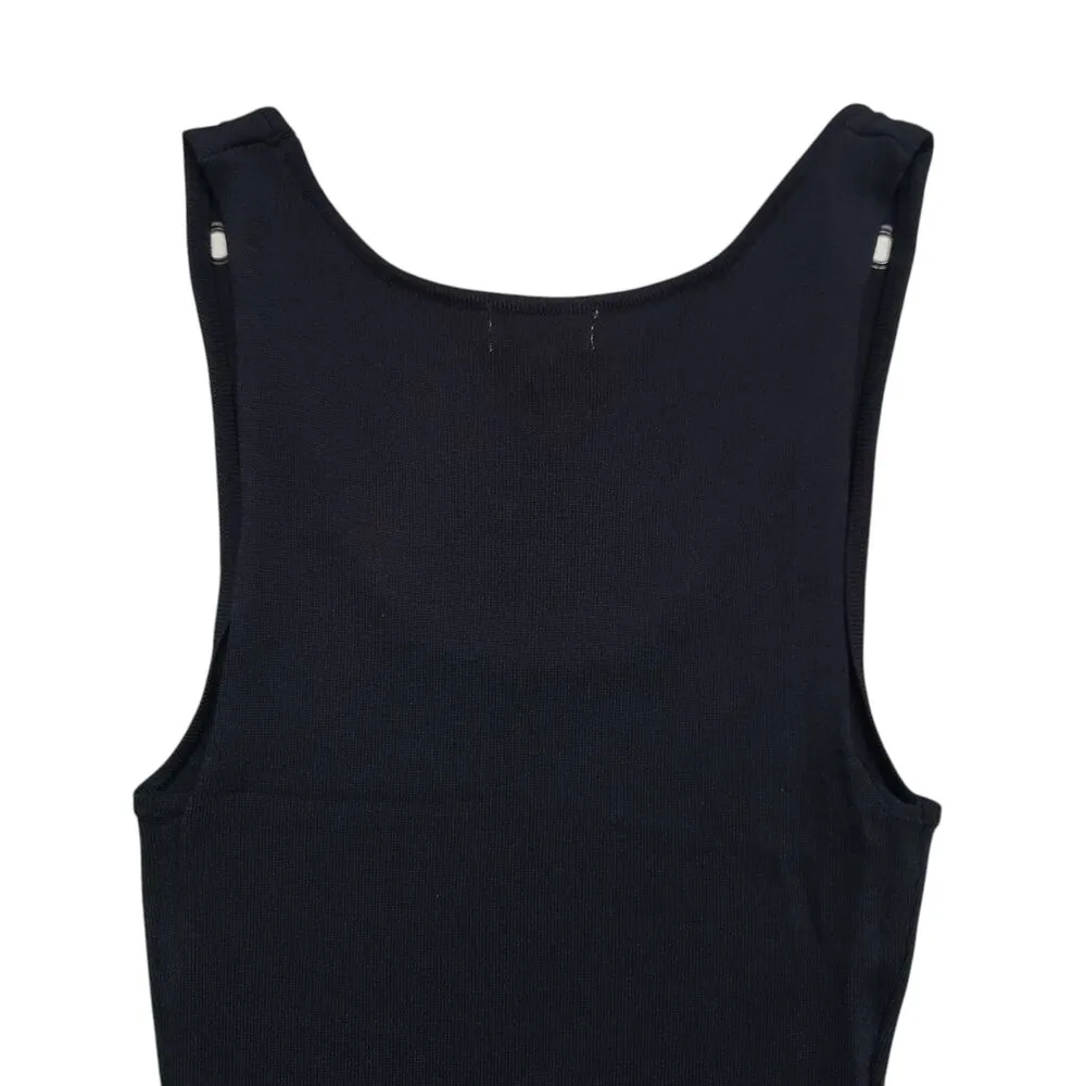 Anthropologie Lulumari Dress Womens Medium Black Gray 100% Cotton Y2K - Image 11