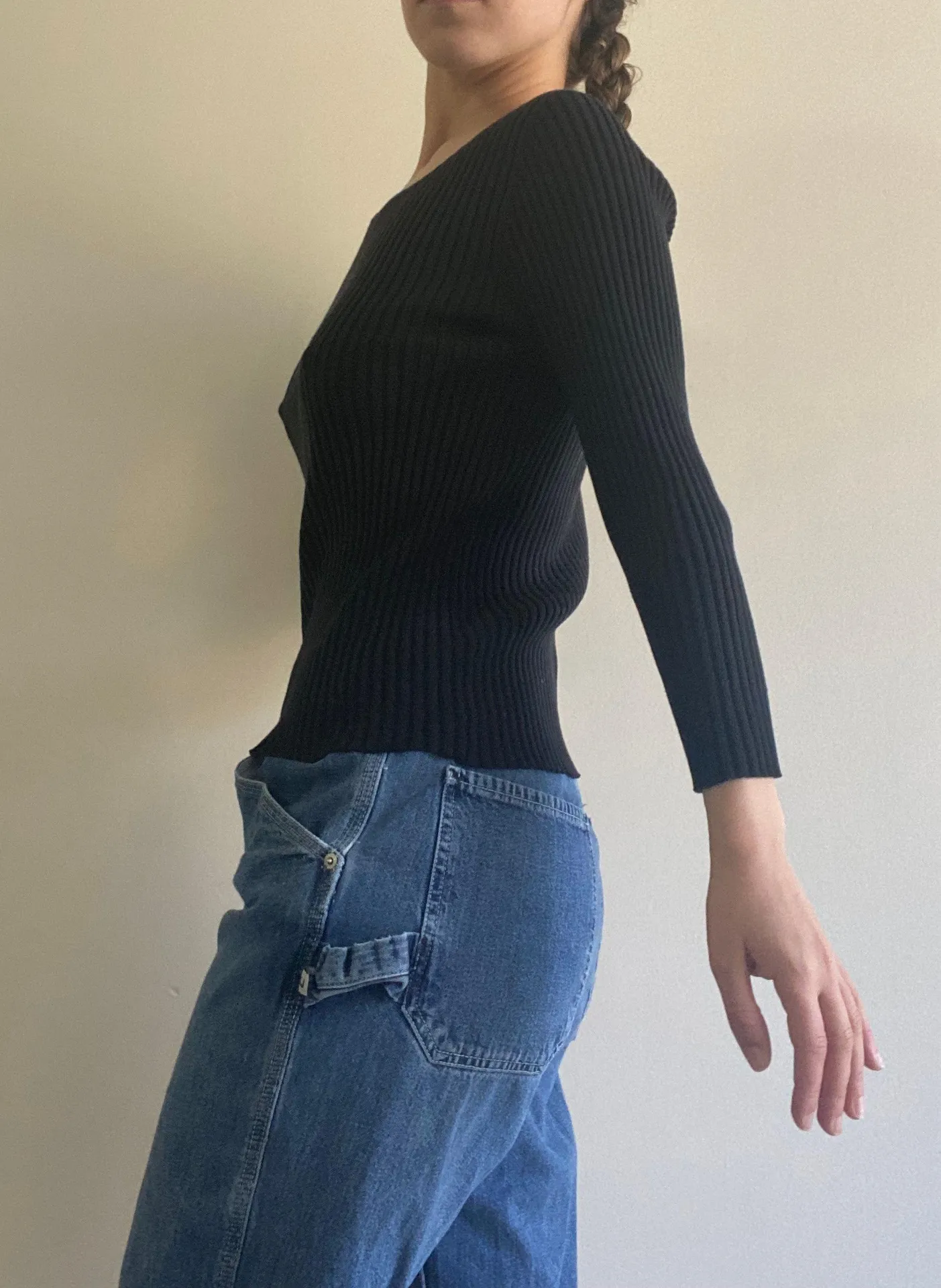 Josephine Chaus Black Silk Knit Top  - Image 3