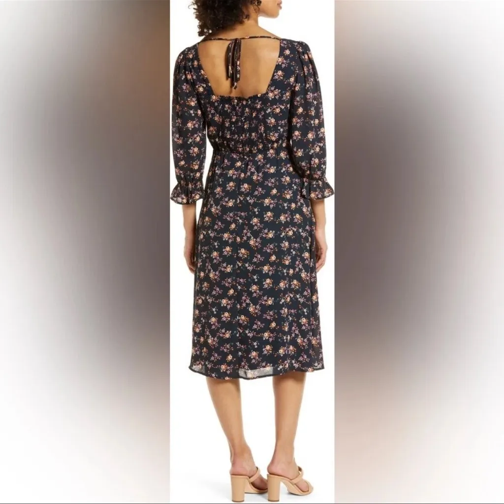 Julia Jordan Floral Bell Sleeve Midi Dress Country Cottage Size 2 XS NWT - Image 3