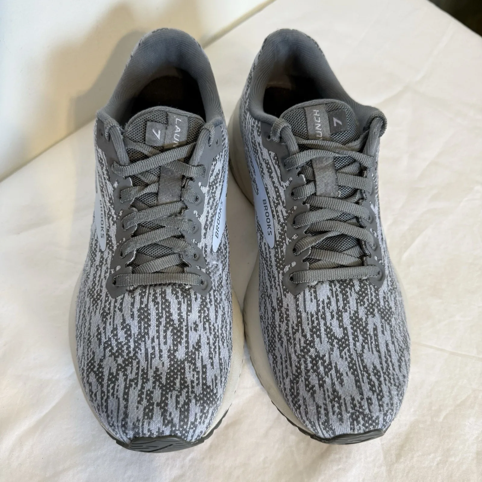 Brooks Launch 7 Women’s Running Shoes Size 7 Turbulence/Grey/Blue - Image 3