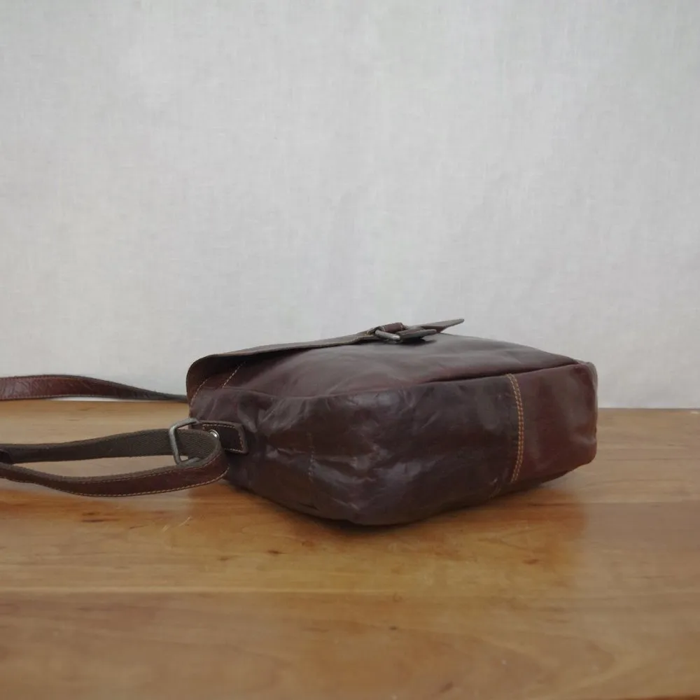 Jack Georges Voyager Crossbody Messenger Style Bag Brown - Image 7