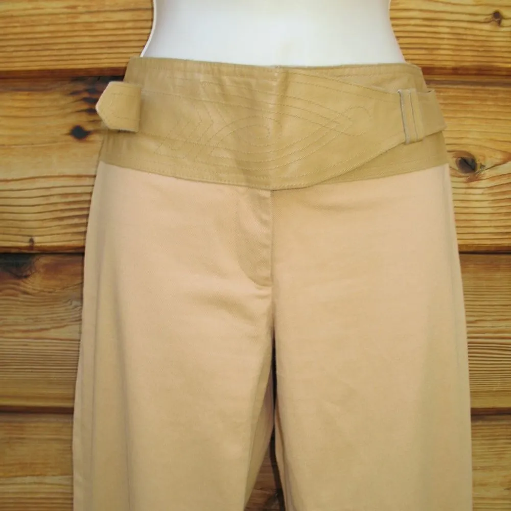 BCBGMAXAZRIA Tan Mid Rise Pants - Image 3