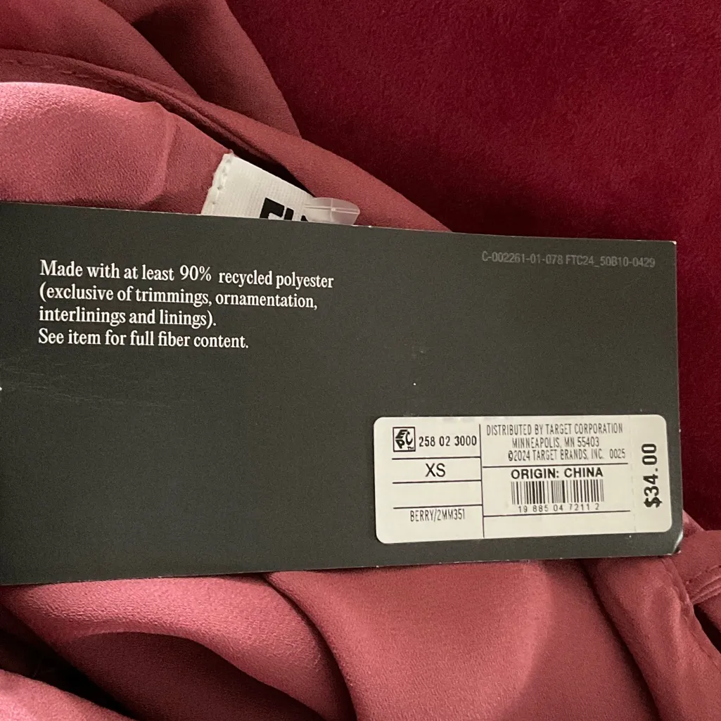 Future Collective Pink Sleeveless Top w/Waterfall Front. Size XS - Image 5