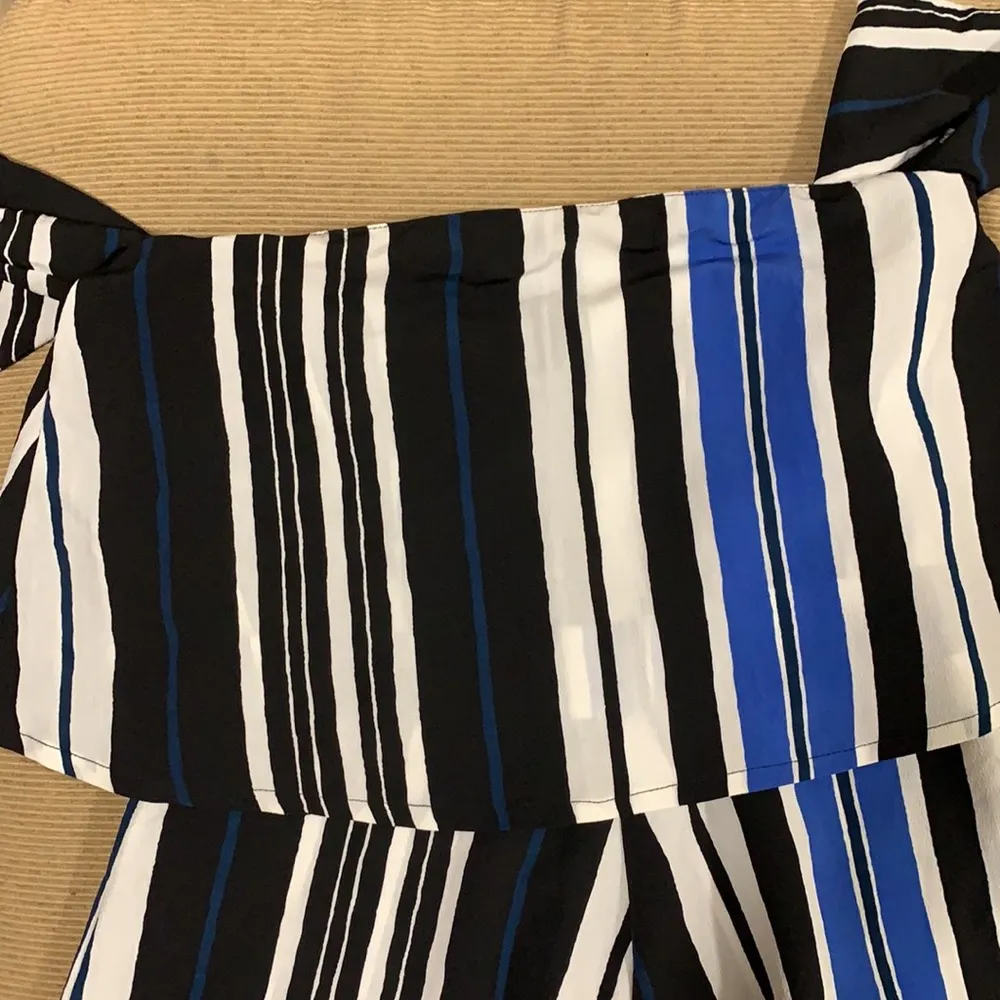 Missguided blue striped romper - Image 4