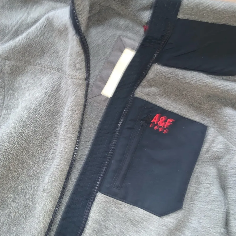 Abercrombie fleece zip jacket casual classic preppy y2k preppy fall cozy active - Image 2