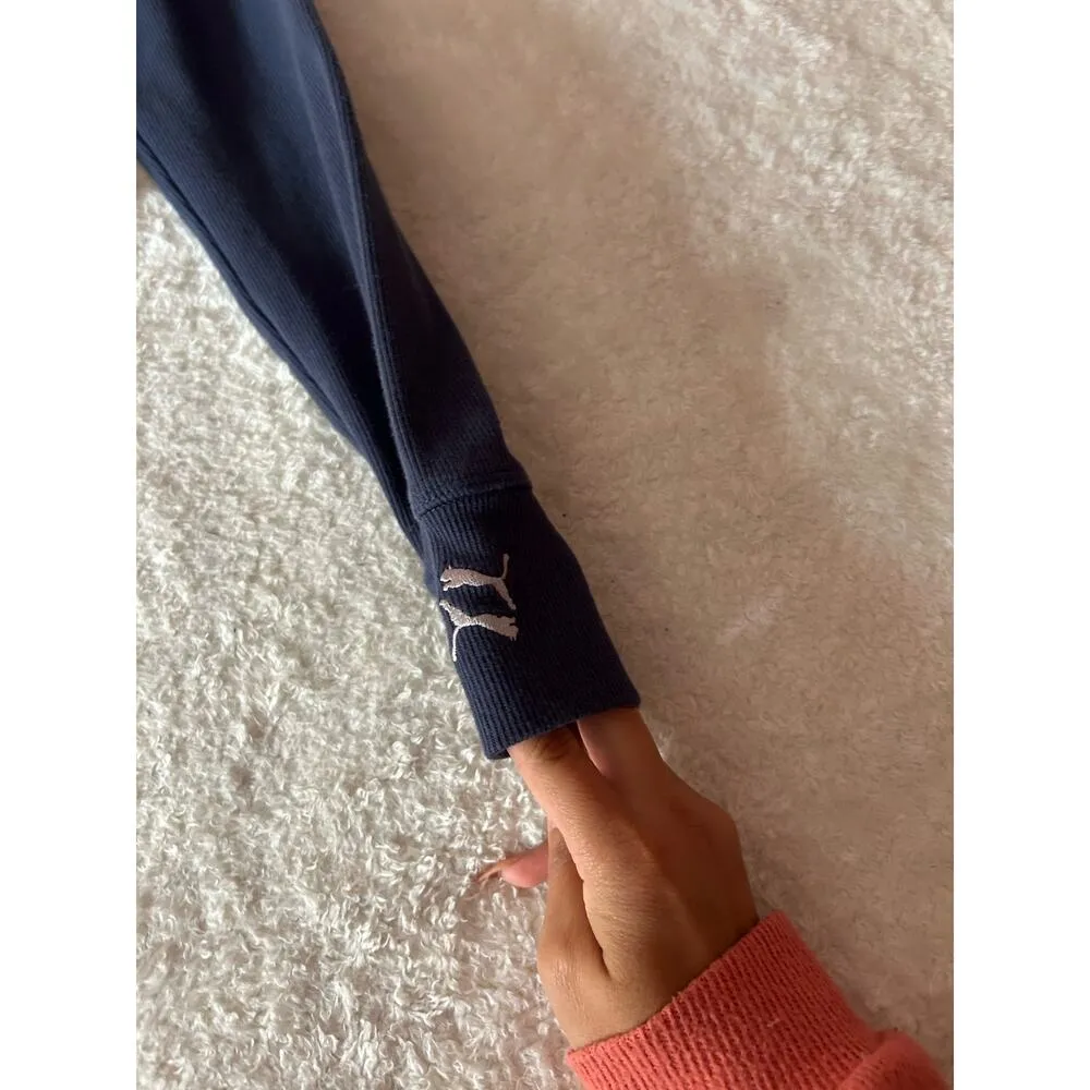 PUMA Long Sleeve Running Dark‎ Blue Crop Top Size XS - Image 2