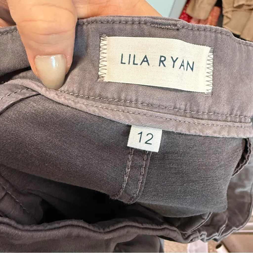 Lila Ryan Women's Grey Trouser Crop Pants Work Dress Business Casual Chino 12 - Image 6