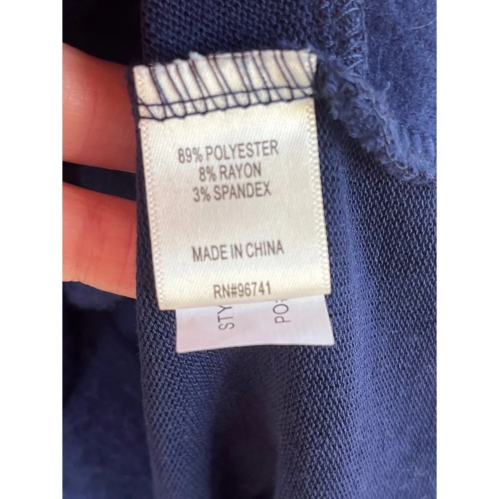 Belle Du Jour Soft Knit Twist Front Long Sleeve Top Coastal Navy Size XS. NEW - Image 8