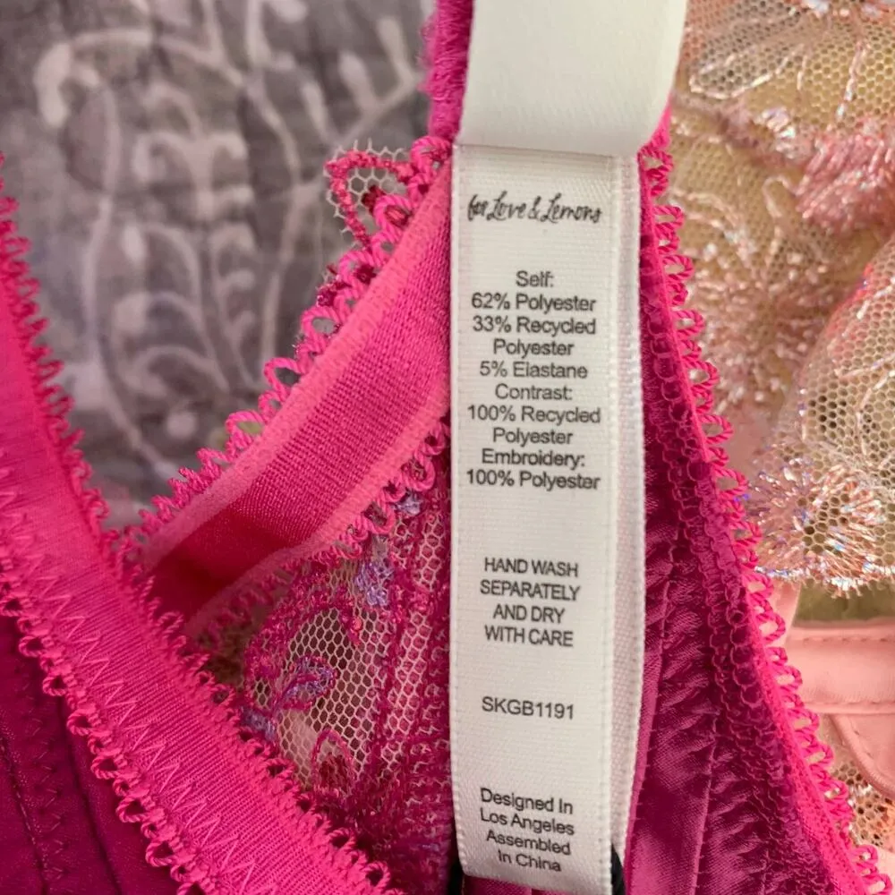 NWT For Love and Lemons Garter Belt in Magenta Ophelie - Image 10