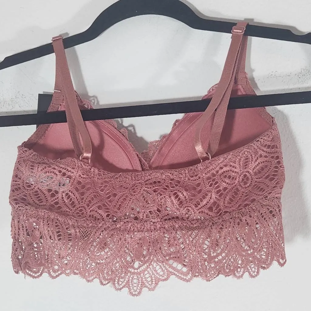 Frederick's of Hollywood Pink Lace Bralette NWT Size XL Rose Pink Bralette - Image 5