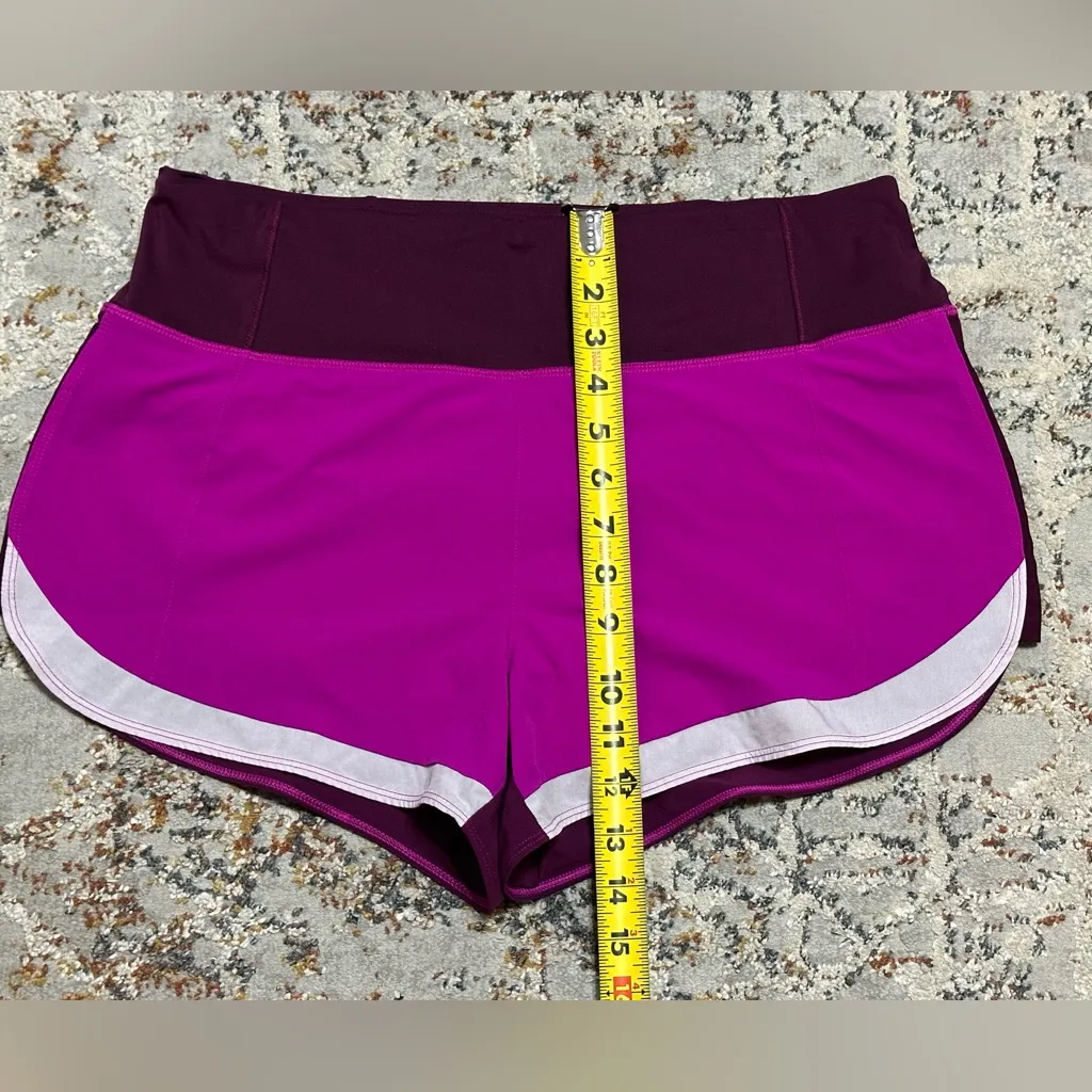 ATHLETA running free color block athletic shorts size Medium lined inside pink - Image 5