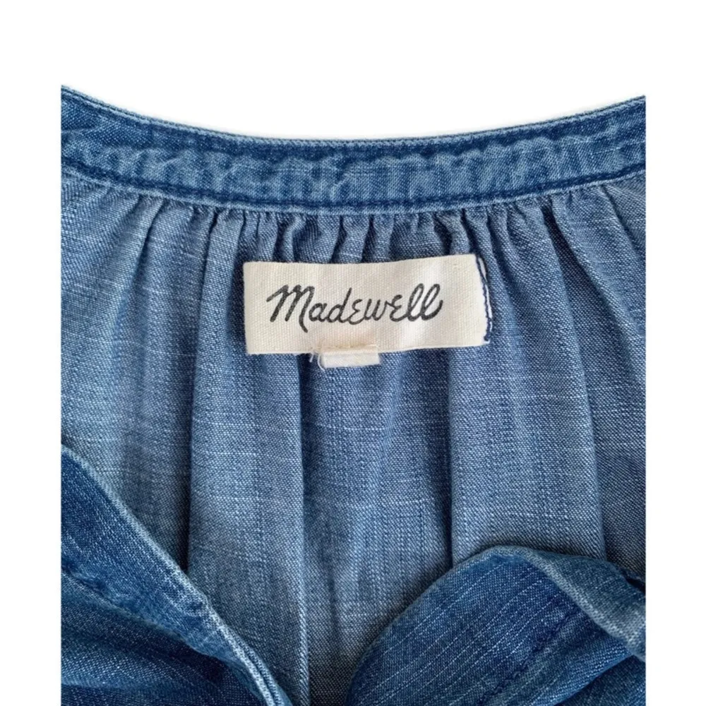 Madewell Chambray Denim Tie Sleeve Shirt - Image 5