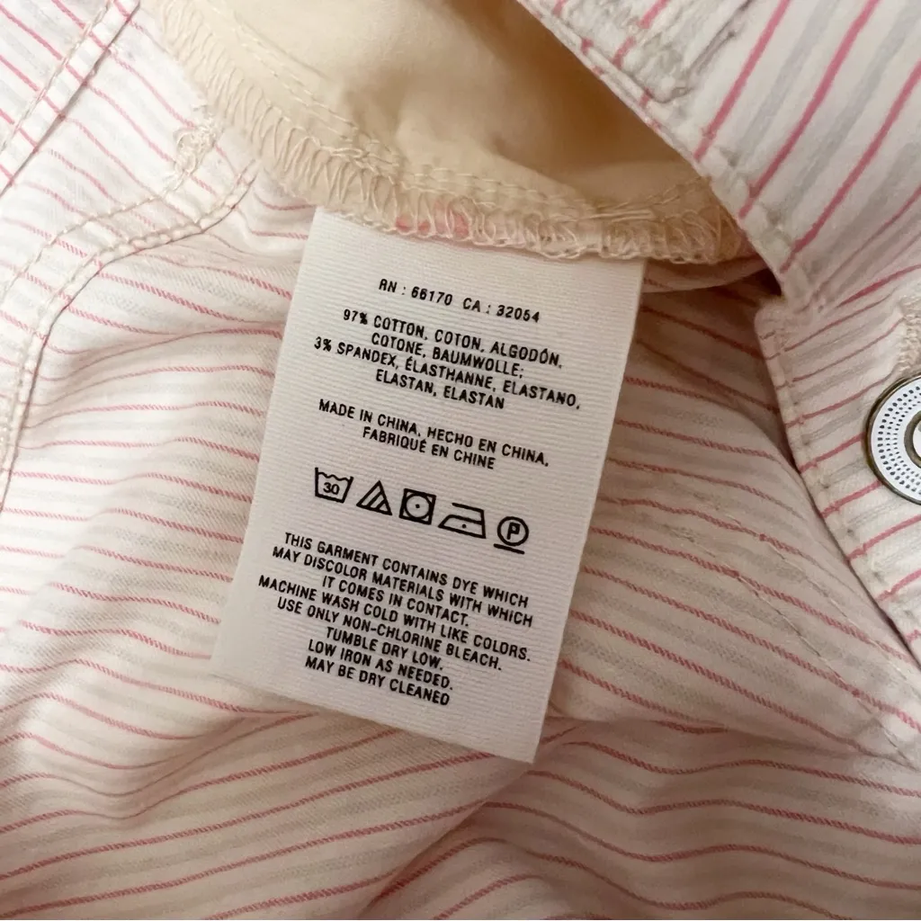 Anthropologie Pilcro and the Letterpress Blush Striped Cropped Pant Size 30 - Image 12