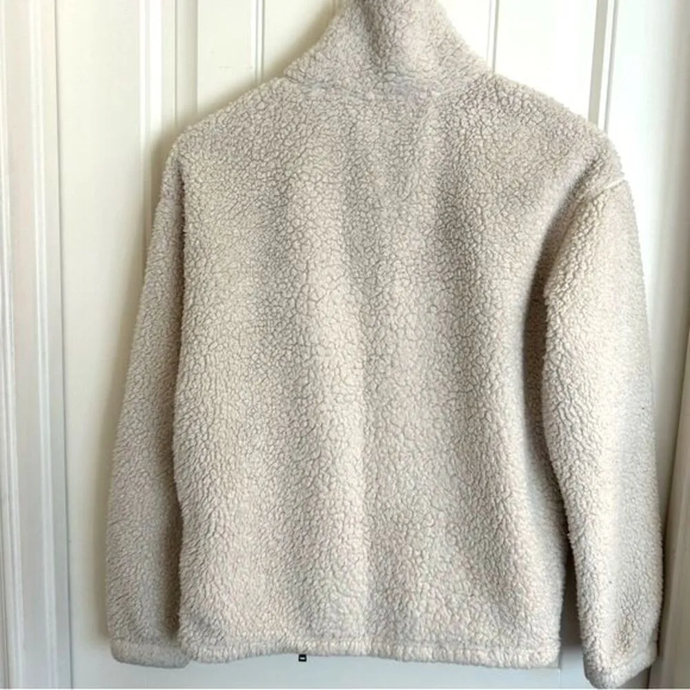 Frey and Co ivory fleece zippered jacket women XS - Image 11