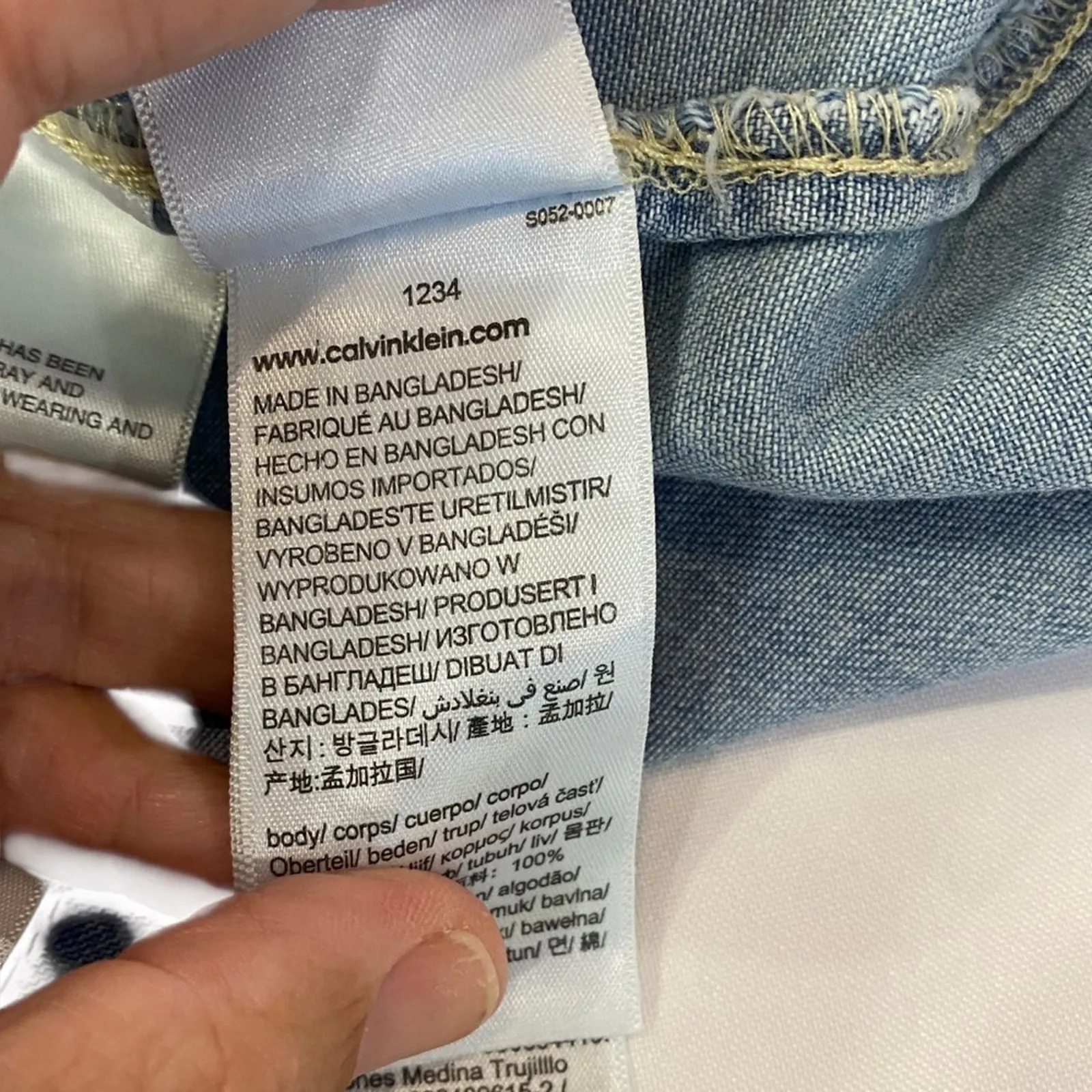 Calvin Klein Jeans denim Strappy mini Dress NEW Size Large NWOT - Image 13