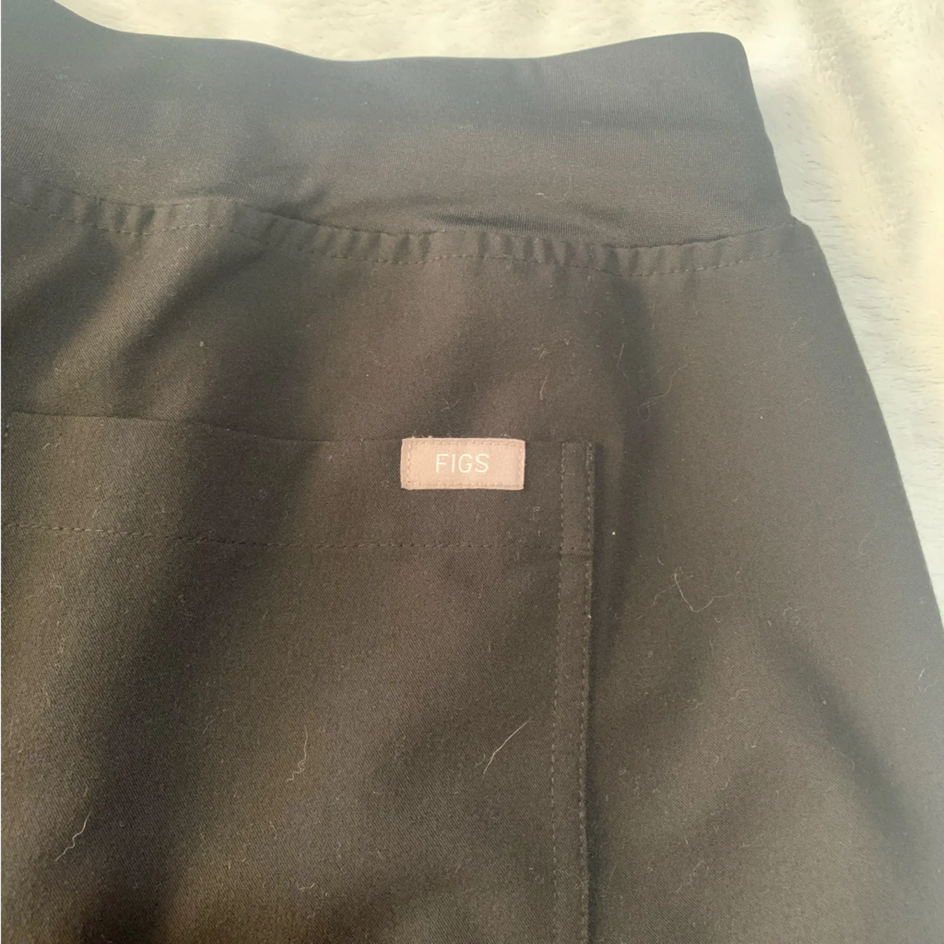 Figs womens size XL yola skinny scrub pants black high waist - Image 6