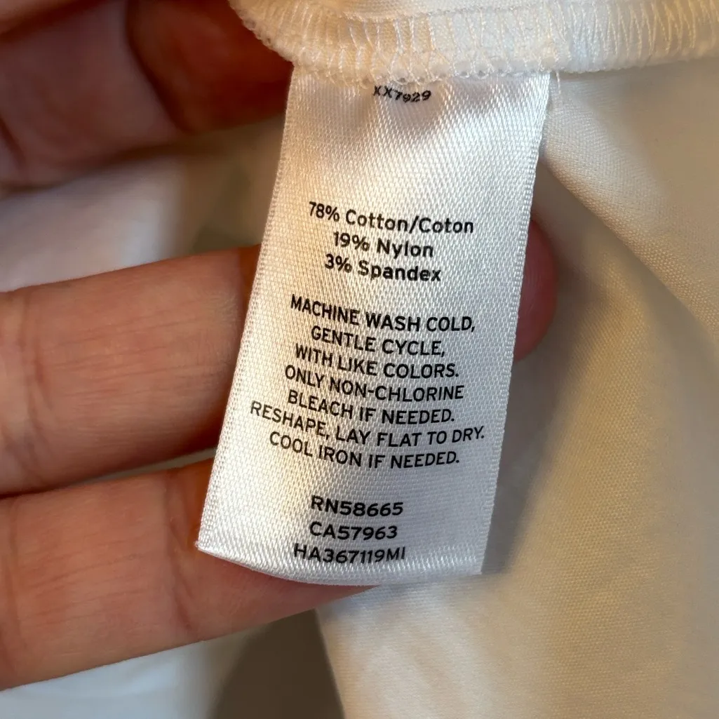 Halogen Size SMALL Classic White Sleeveless Asymmetrical Peplum Blouse - Image 12