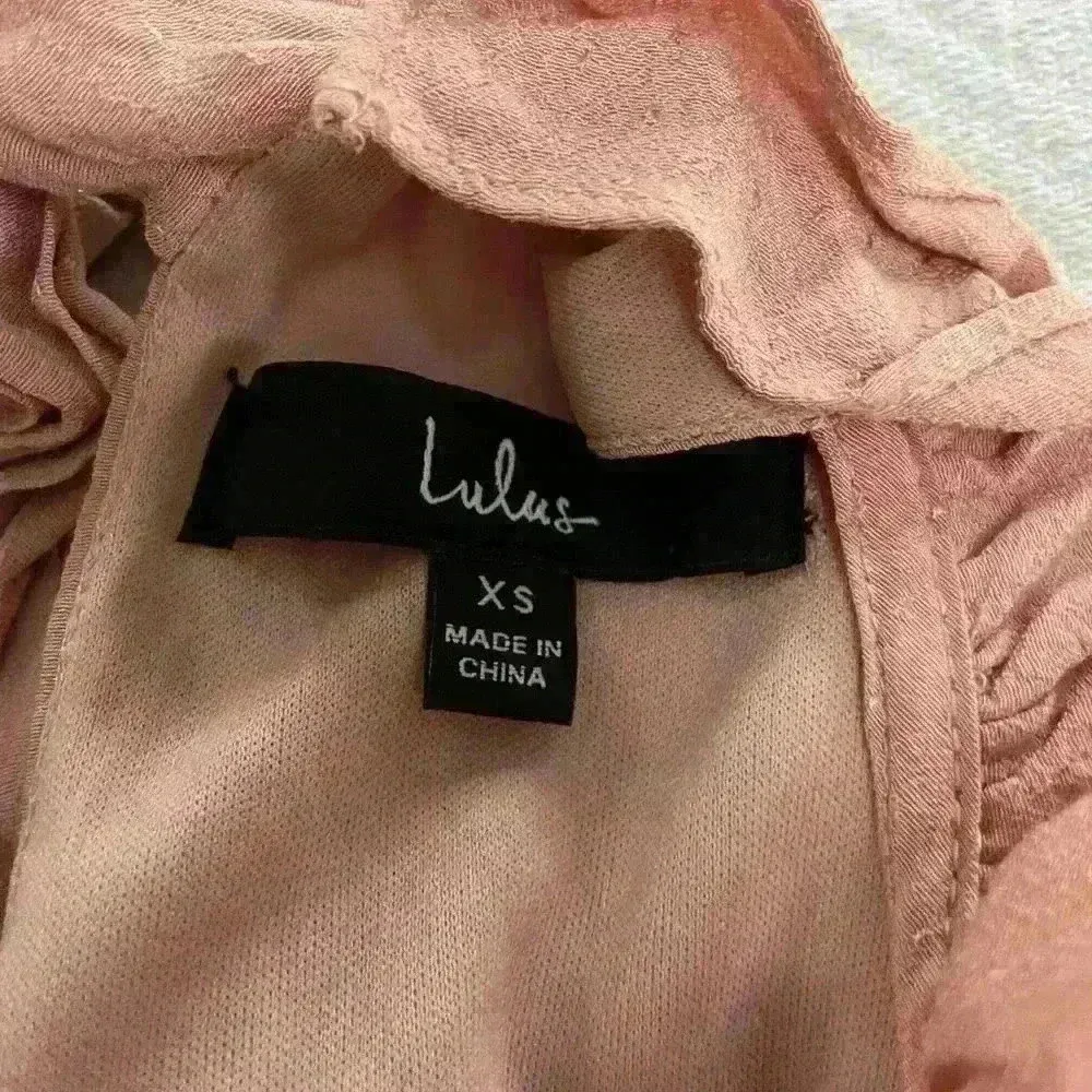 Twirling Around Blush Pink Sleeveless Halter Tiered Swing Dress Lulu Size XSmall - Image 2