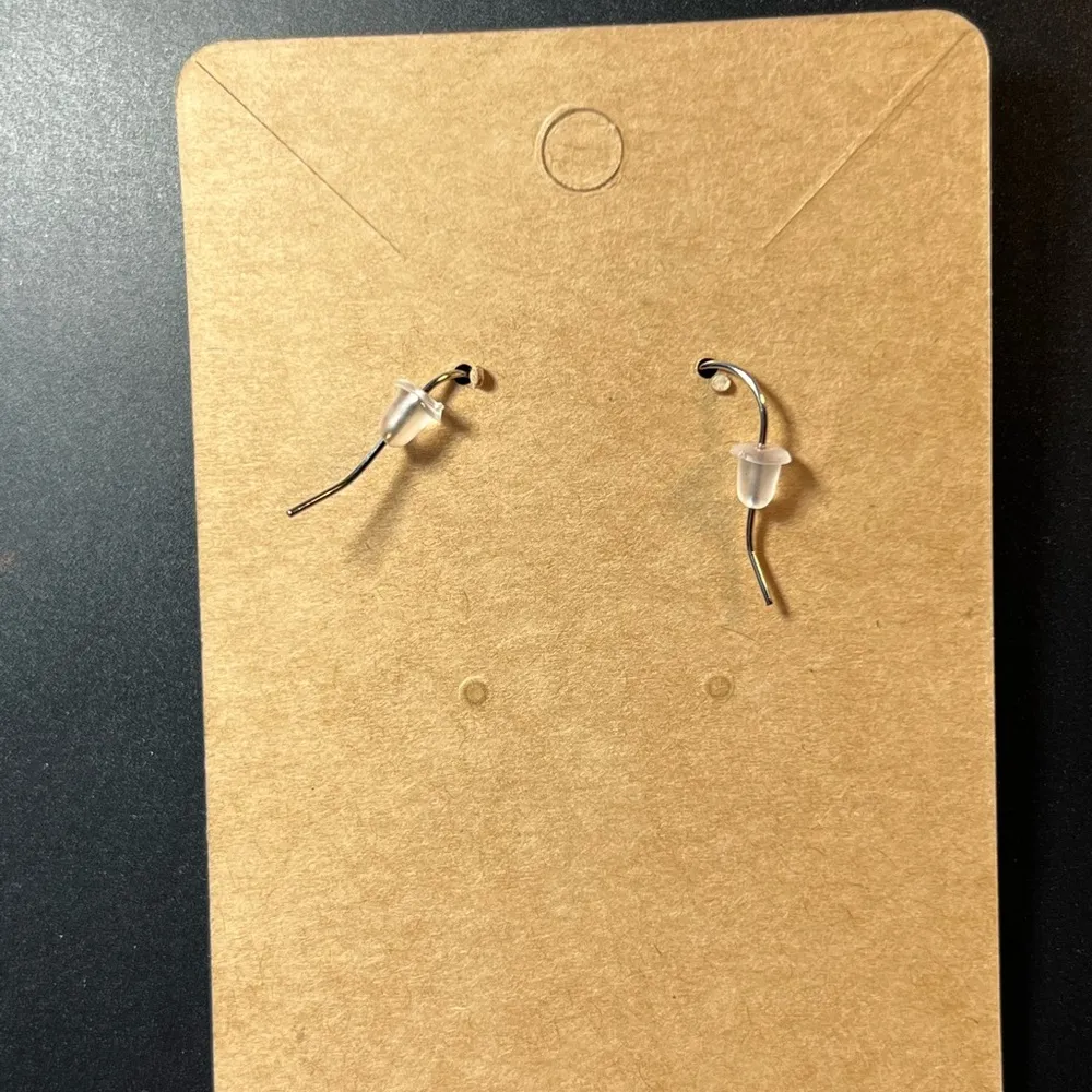 Horse Brown Teardrop Pierced Earrings New - Image 2