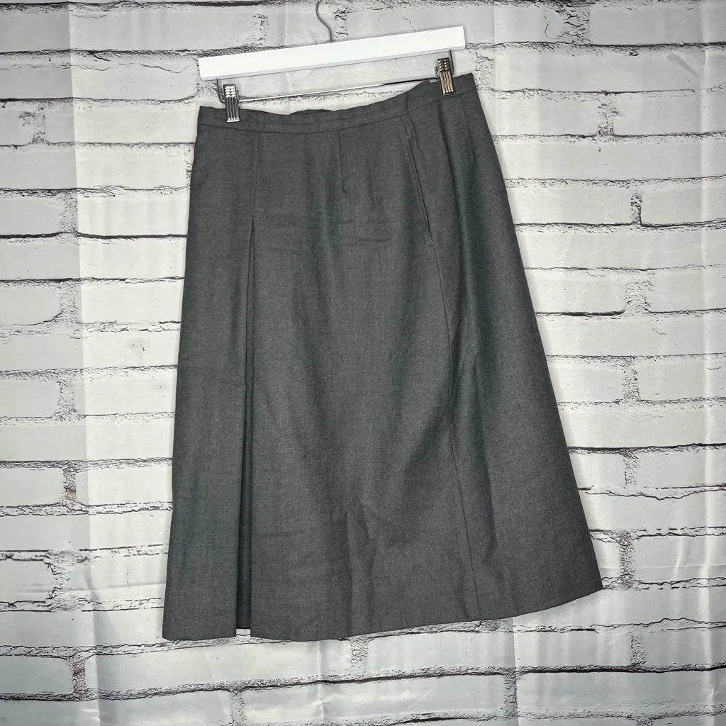 Vintage Cable Car Clothiers Robert Kirk Pleated Grey Blazer Skirt Set 14 Suit Gray - Image 9