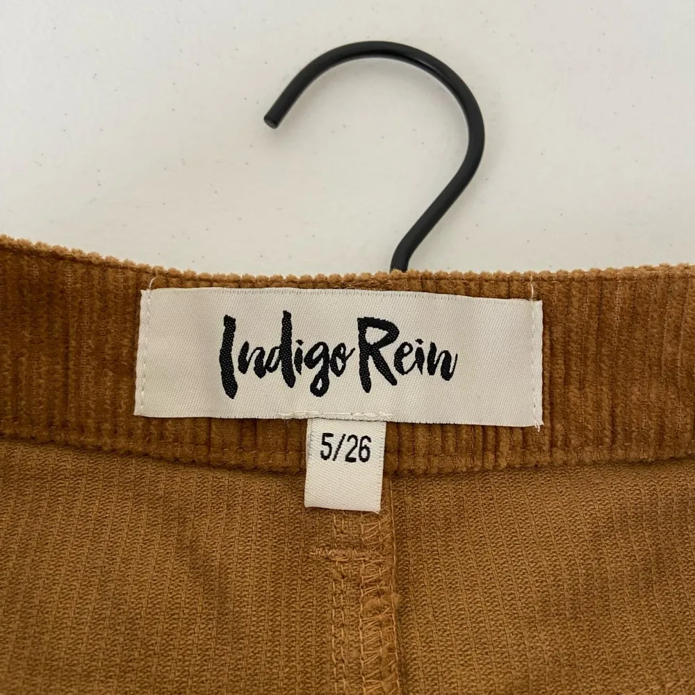 NWOT | Indigo Rein women’s corduroy multi-button distressed hem miniskirt — 26”W - Image 6