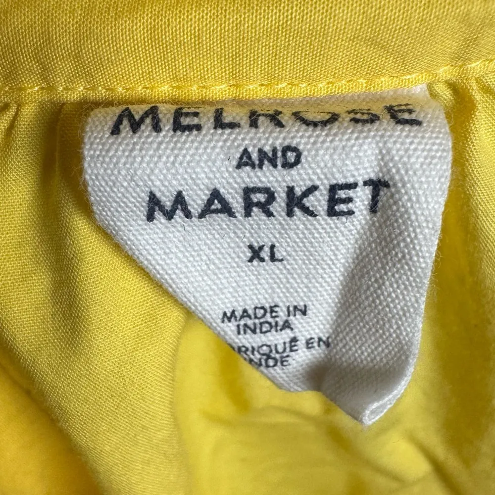 100% cotton yellow long sleeve empire waist dress size XL - Image 5