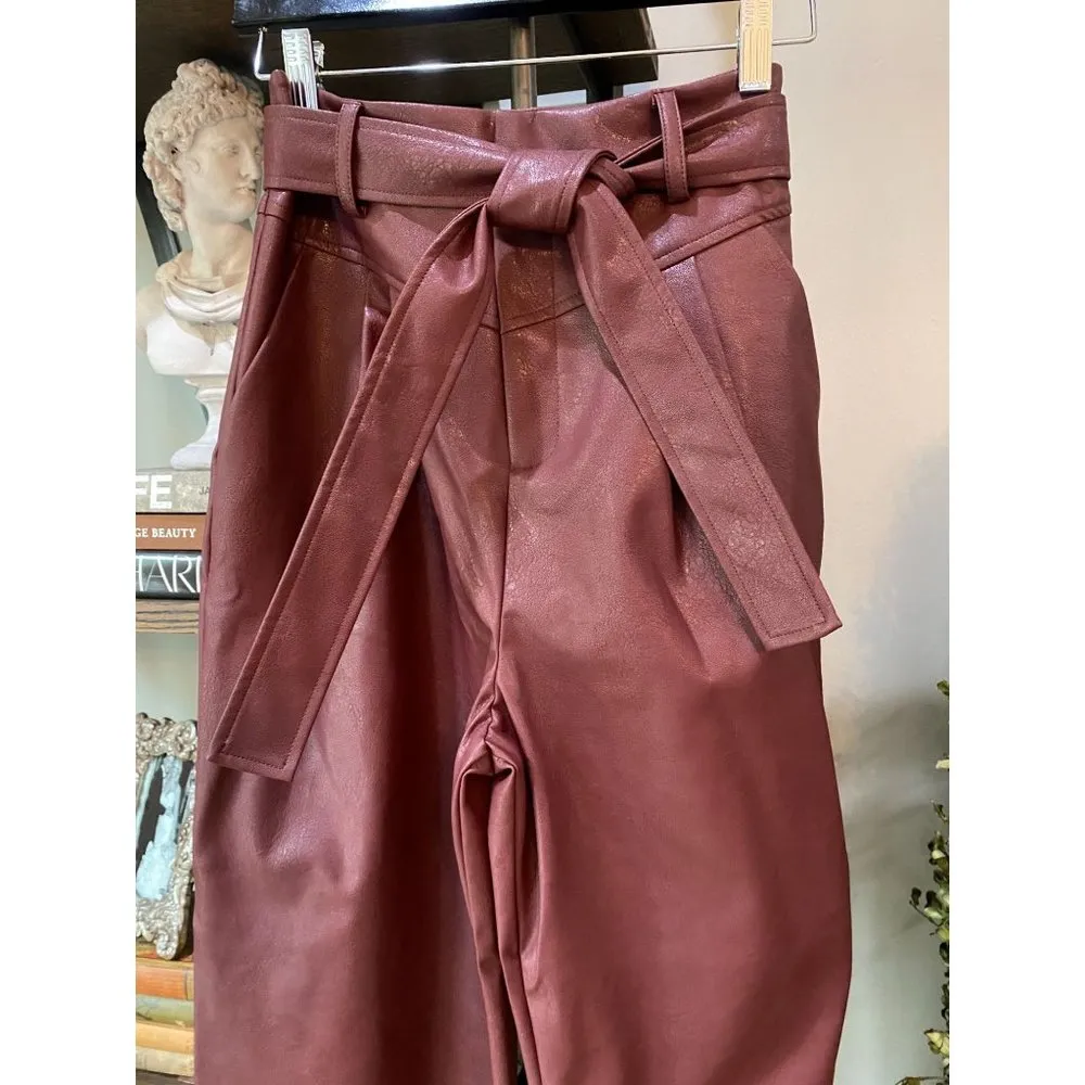 Lovers + Friends Bardot Trouser Burgundy Womens Size Small - Image 7