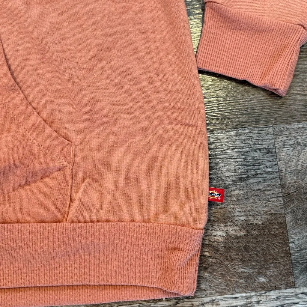 Dickies Women’s Relaxed Fit Coral Peach Hoodie Size Large - Image 2