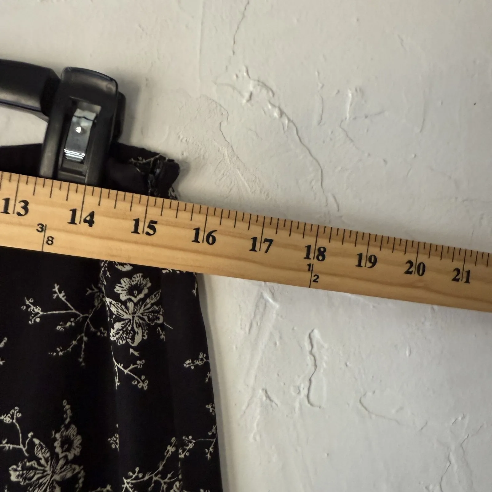 Talbots Skirt Y2k 10 Black White Floral Midi Side Zip Lined‎ Whimsigoth Witchy - Image 9