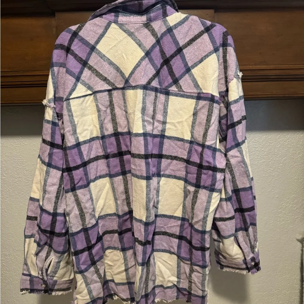 White Birch  Purple and Cream Utility Jacket - Image 2