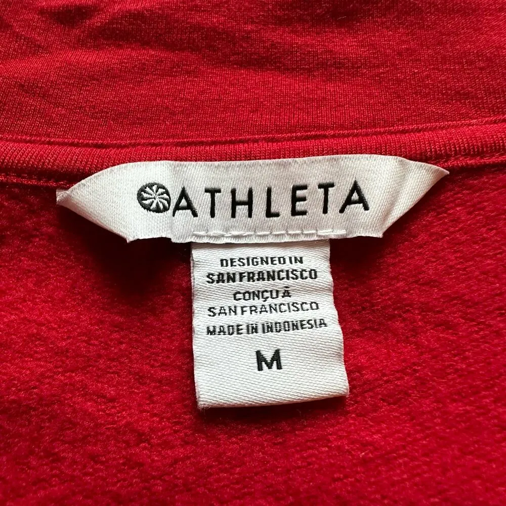 red long sleeve pullover sweatshirt cardigan size M - Image 7