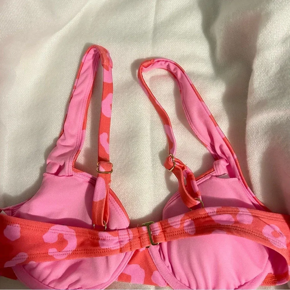 No Boundaries Womens Size Small S Bathing Suit Bikini Top Red Pink Beach Summer - Image 3
