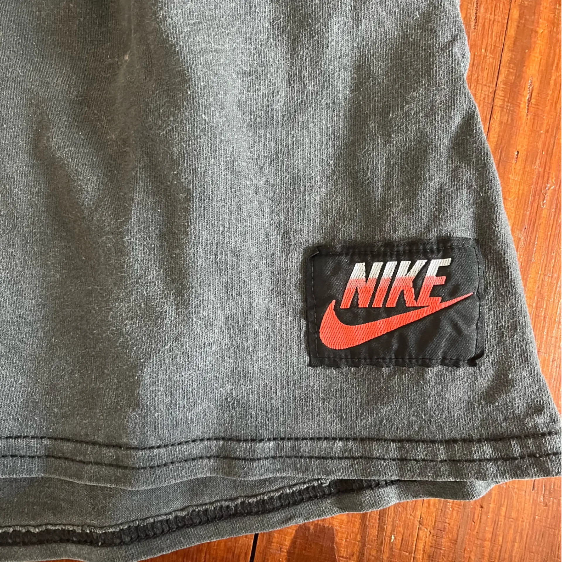 Vintage Nike Washed Gray Athletic Shorts - Image 2