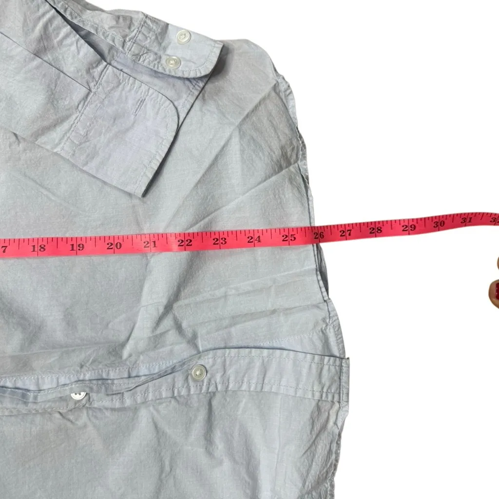 H&M Cotton light weight light blue button down shirt women’s large - Image 4