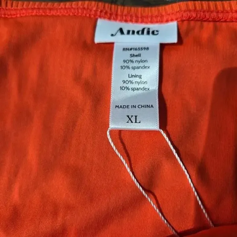 NWT Andie Swim The Bikini Rib Bottom Medium Coverage Low Rise XL Sire Orange - Image 11