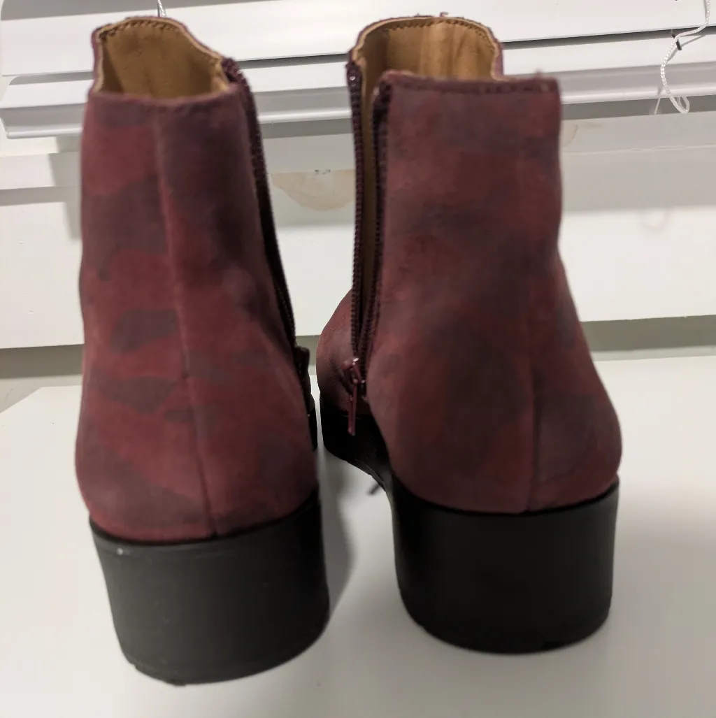 Lucky Brand Karmeya Platform Ankle Boots Red Pattern 7.5 - Image 7