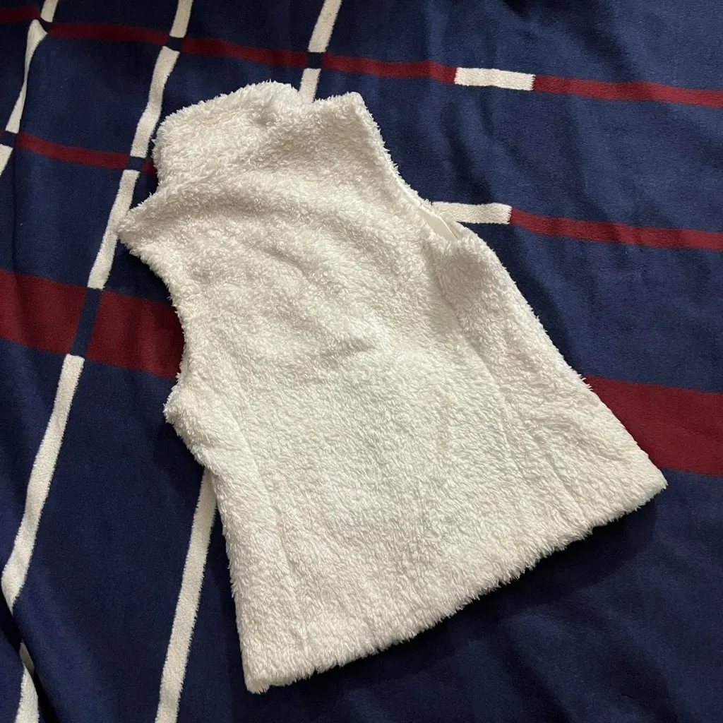 Patagonia Los Gatos off white sherpa outerwear Vest fleece zip front - Image 5