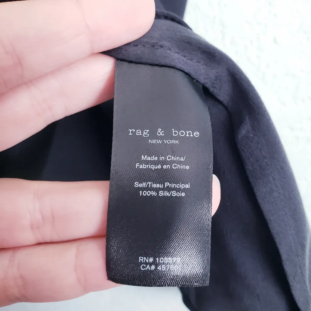 Rag & Bone Luca Black Silk V-neck Cami - Image 5