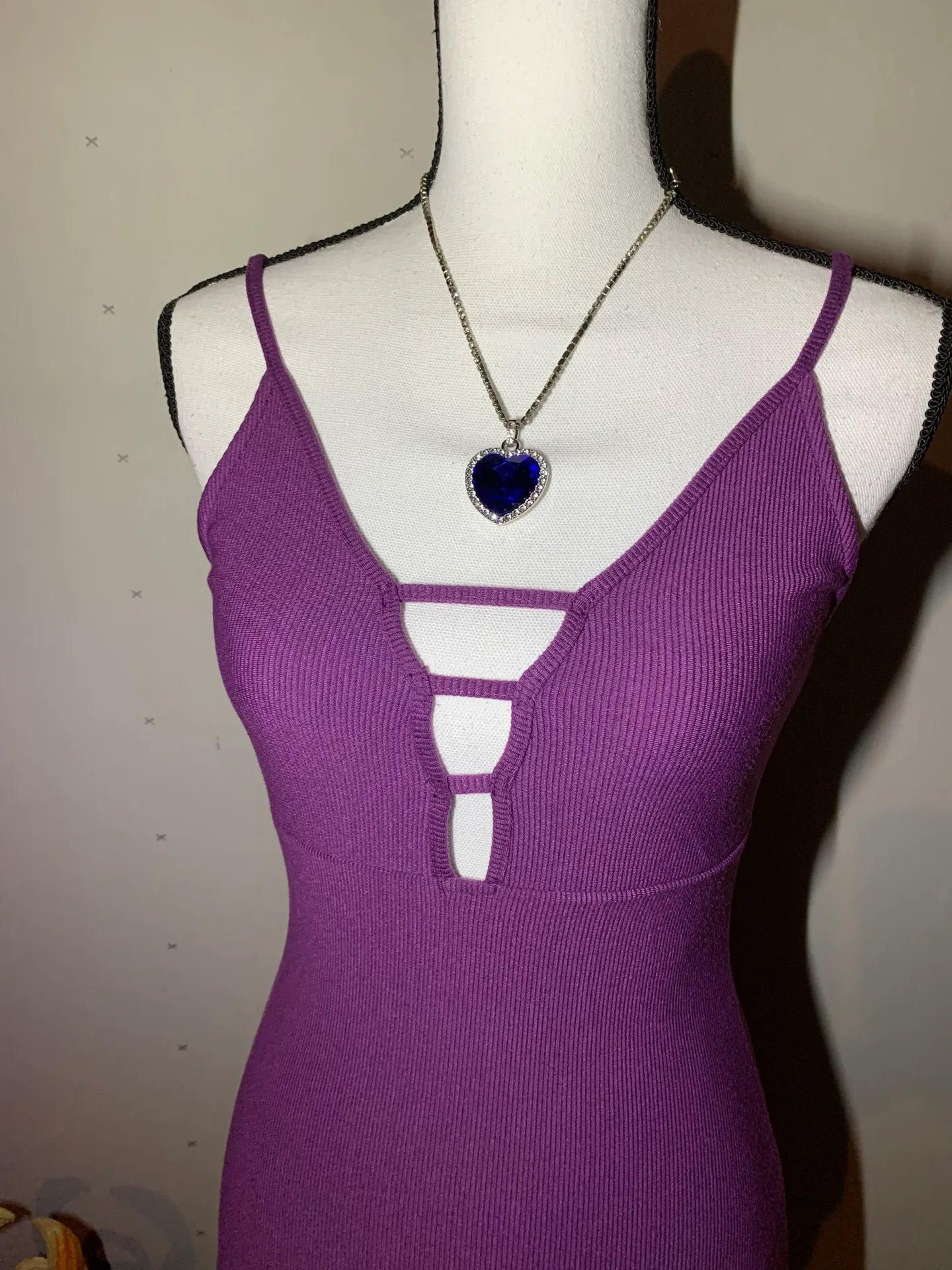 Purple Plunge Dress - Image 2